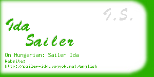 ida sailer business card